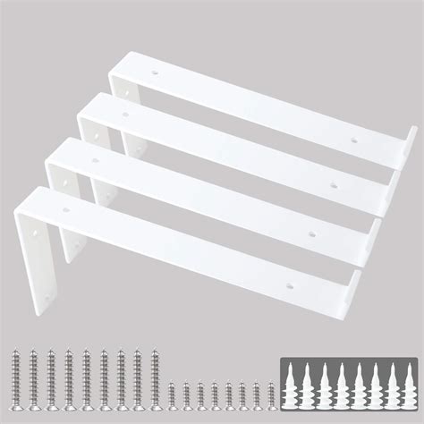 white metal shelf bracket and track|12 inch white shelf brackets.